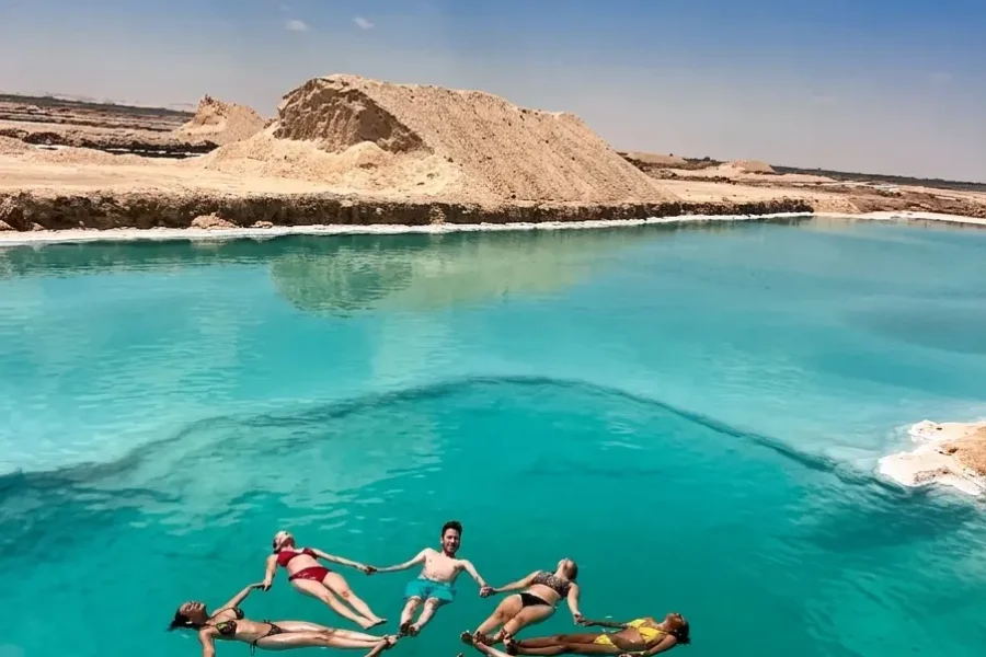 Crystal-clear salt lake in Siwa Oasis reflecting the beauty of Egypt's hidden desert kingdom